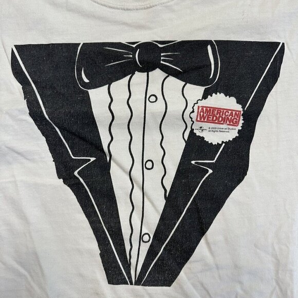 M&O Knits Vintage American Wedding Shirt XL Movie Promo American Pie 2003 Rare - Picture 3 of 8